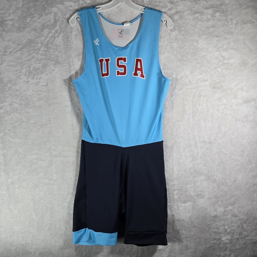 JL Racing Athletic Wear Unisuit Large Boston Rowing Crew Blue USA United States